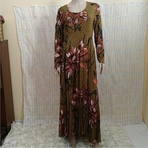 Free People Floral Boho Maxi Dress Size L